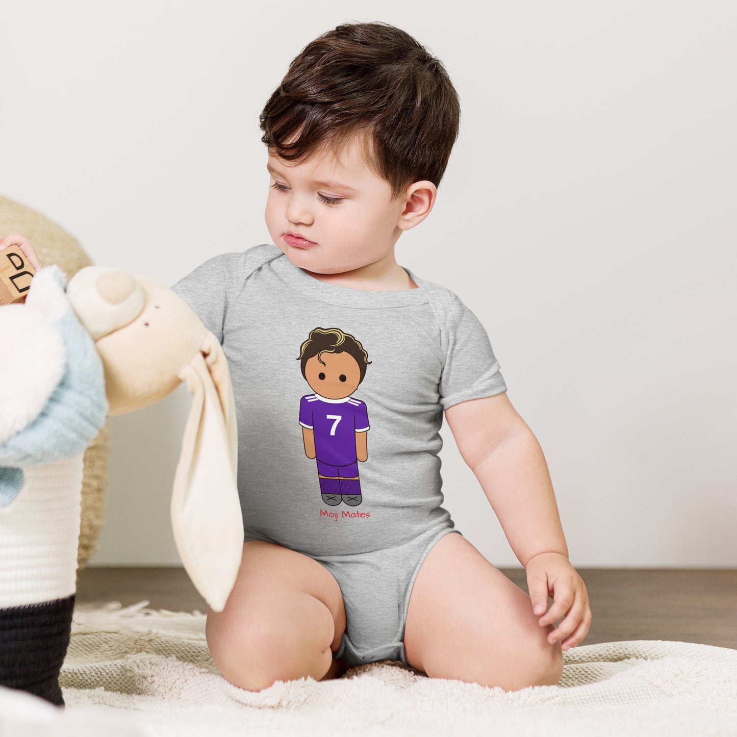 Ronaldo Noodle Hair Real Madrid Baby short sleeve one piece