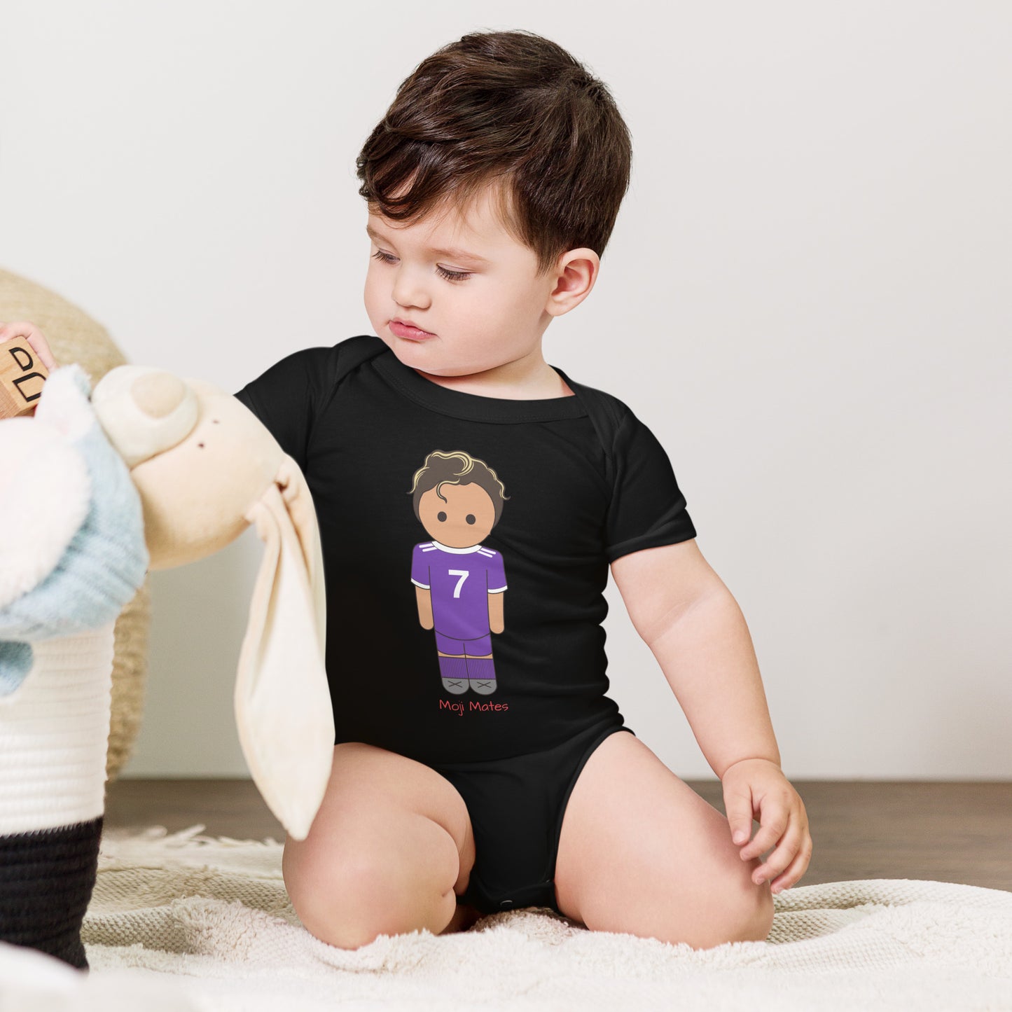Ronaldo Noodle Hair Real Madrid Baby short sleeve one piece