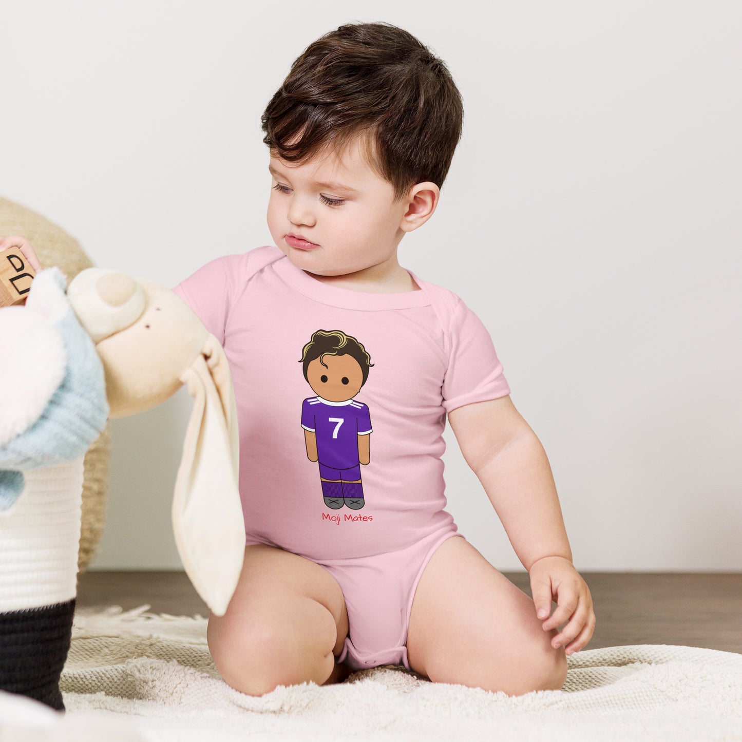 Ronaldo Noodle Hair Real Madrid Baby short sleeve one piece