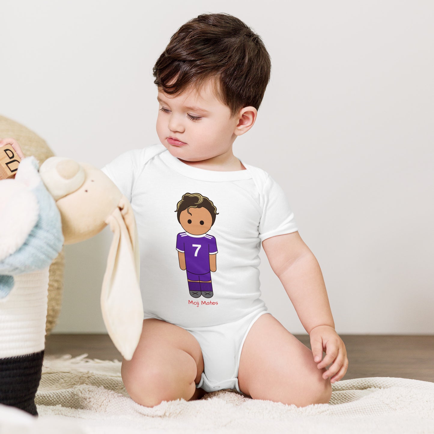Ronaldo Noodle Hair Real Madrid Baby short sleeve one piece