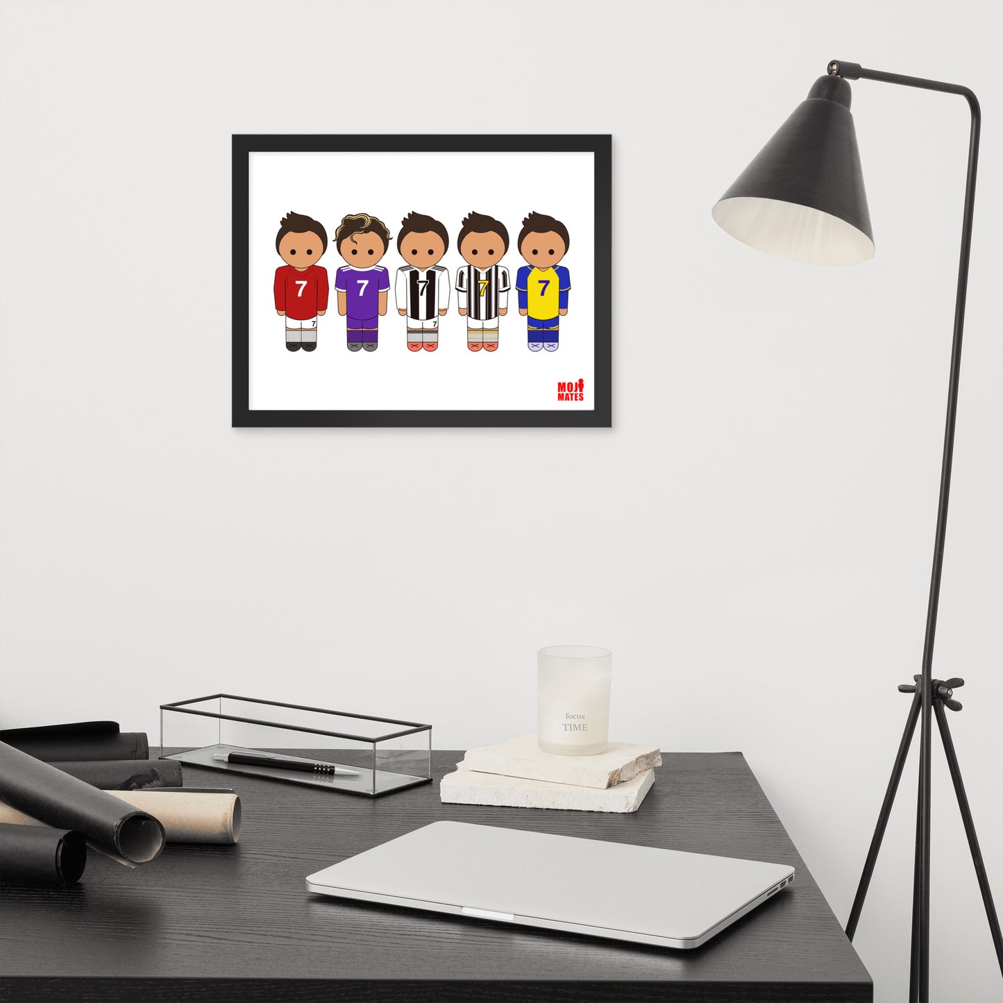 Ronaldo United-Real Madrid-Juventus-Al Nassr Framed poster