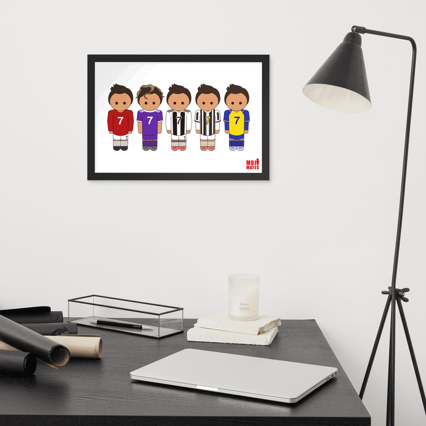 Ronaldo United-Real Madrid-Juventus-Al Nassr Framed poster