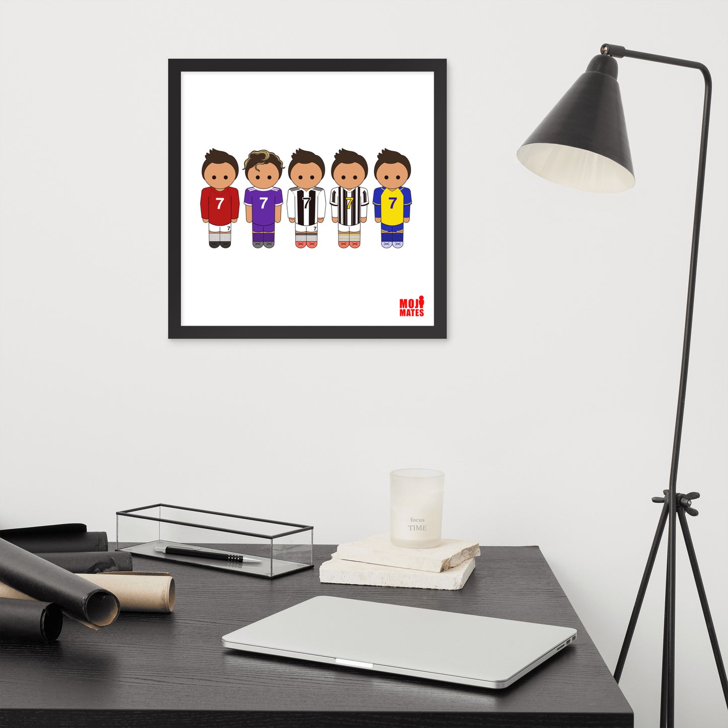 Ronaldo United-Real Madrid-Juventus-Al Nassr Framed poster