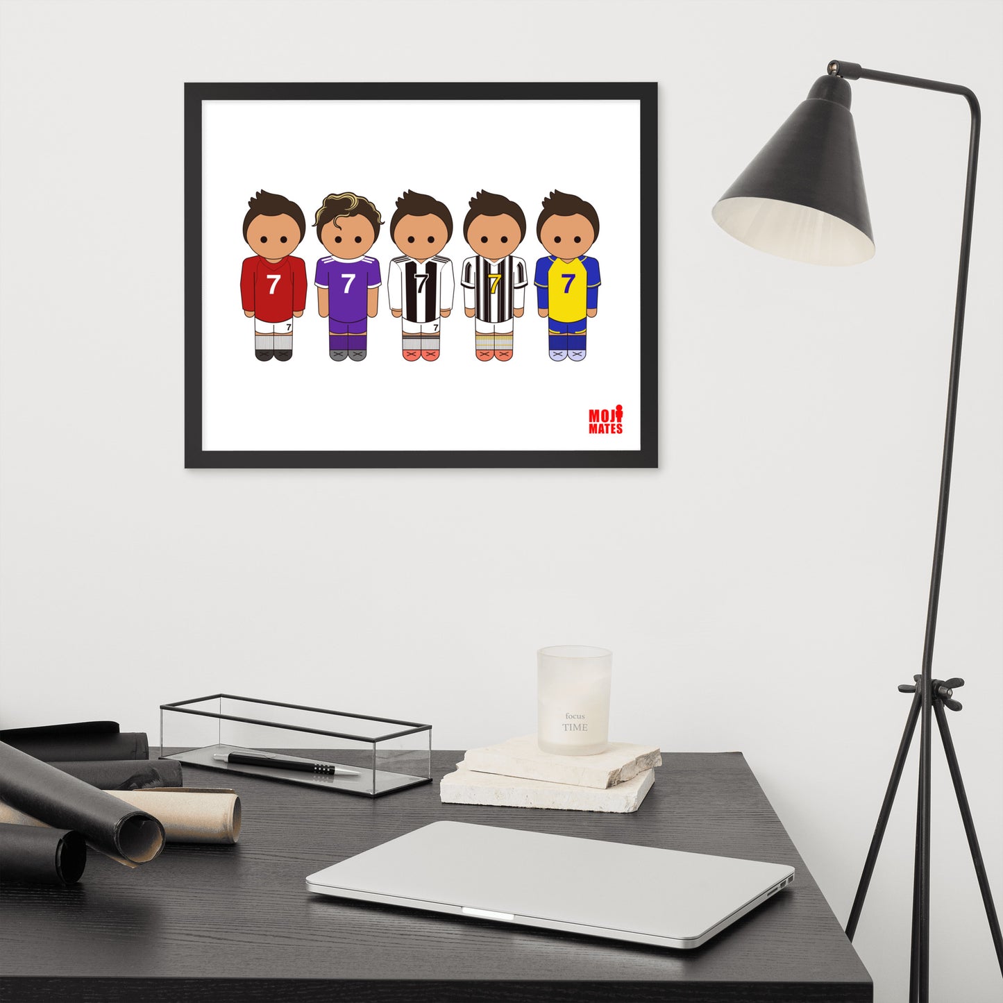 Ronaldo United-Real Madrid-Juventus-Al Nassr Framed poster