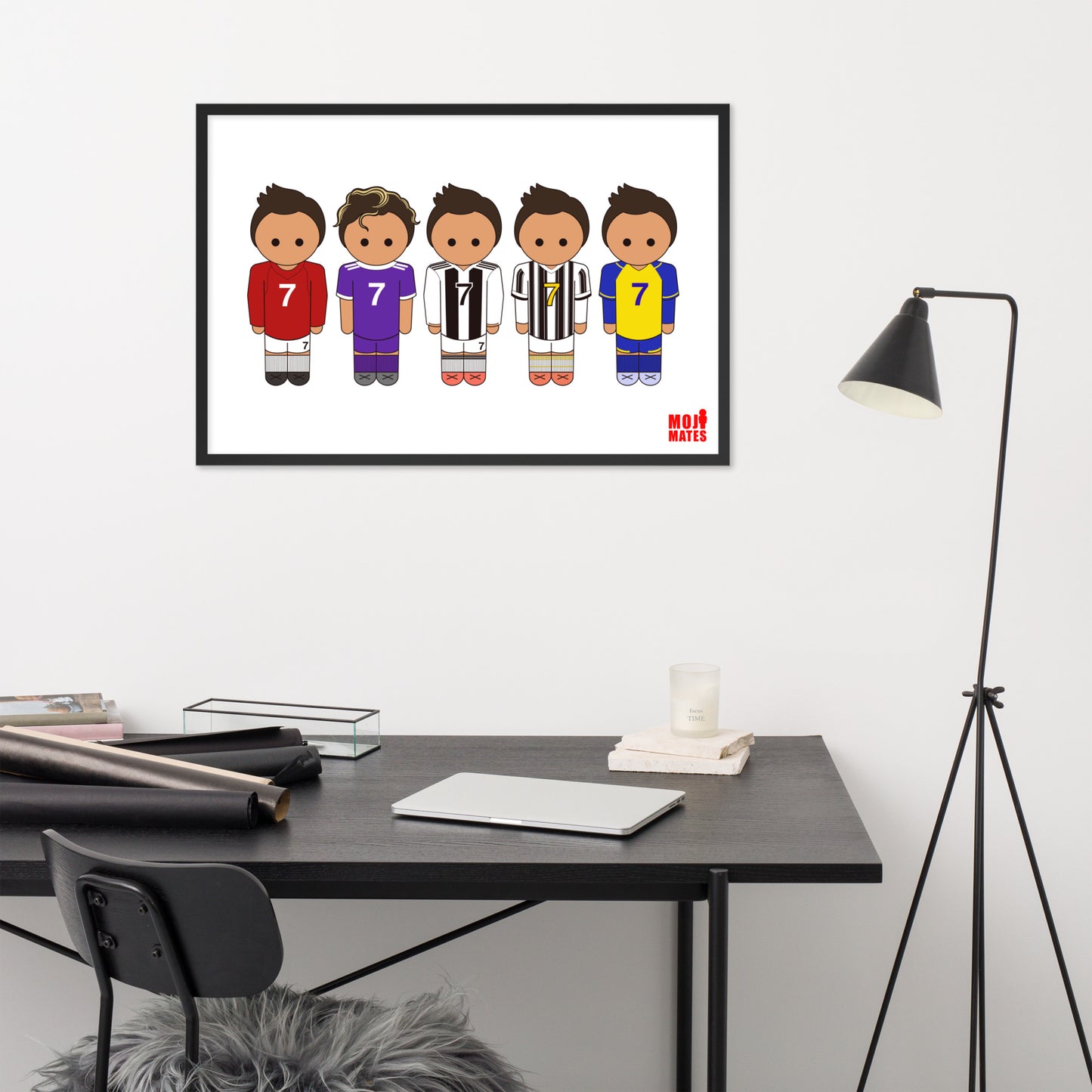 Ronaldo United-Real Madrid-Juventus-Al Nassr Framed poster