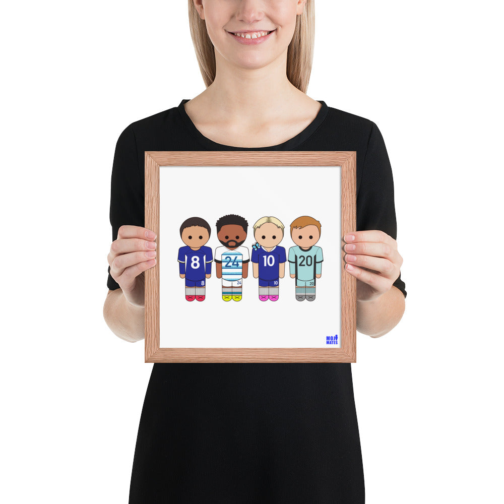 Chelsea Enzo-Mudryk-Reece-Palmer Framed poster
