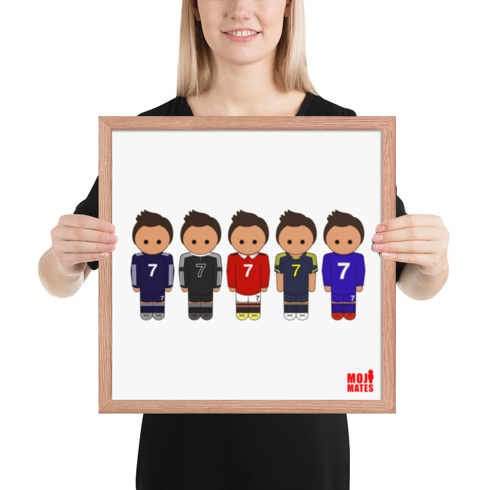 Ronaldo Real Madrid-Manchester United Framed poster
