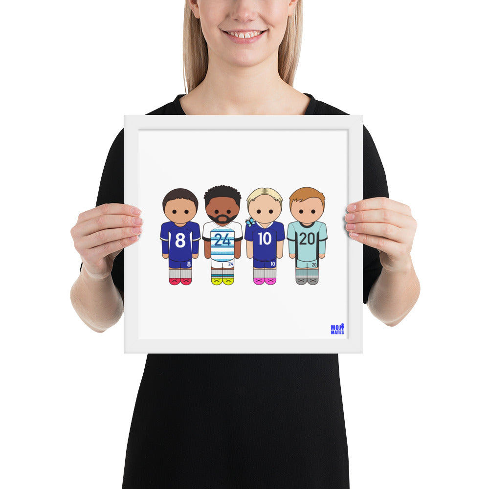 Chelsea Enzo-Mudryk-Reece-Palmer Framed poster