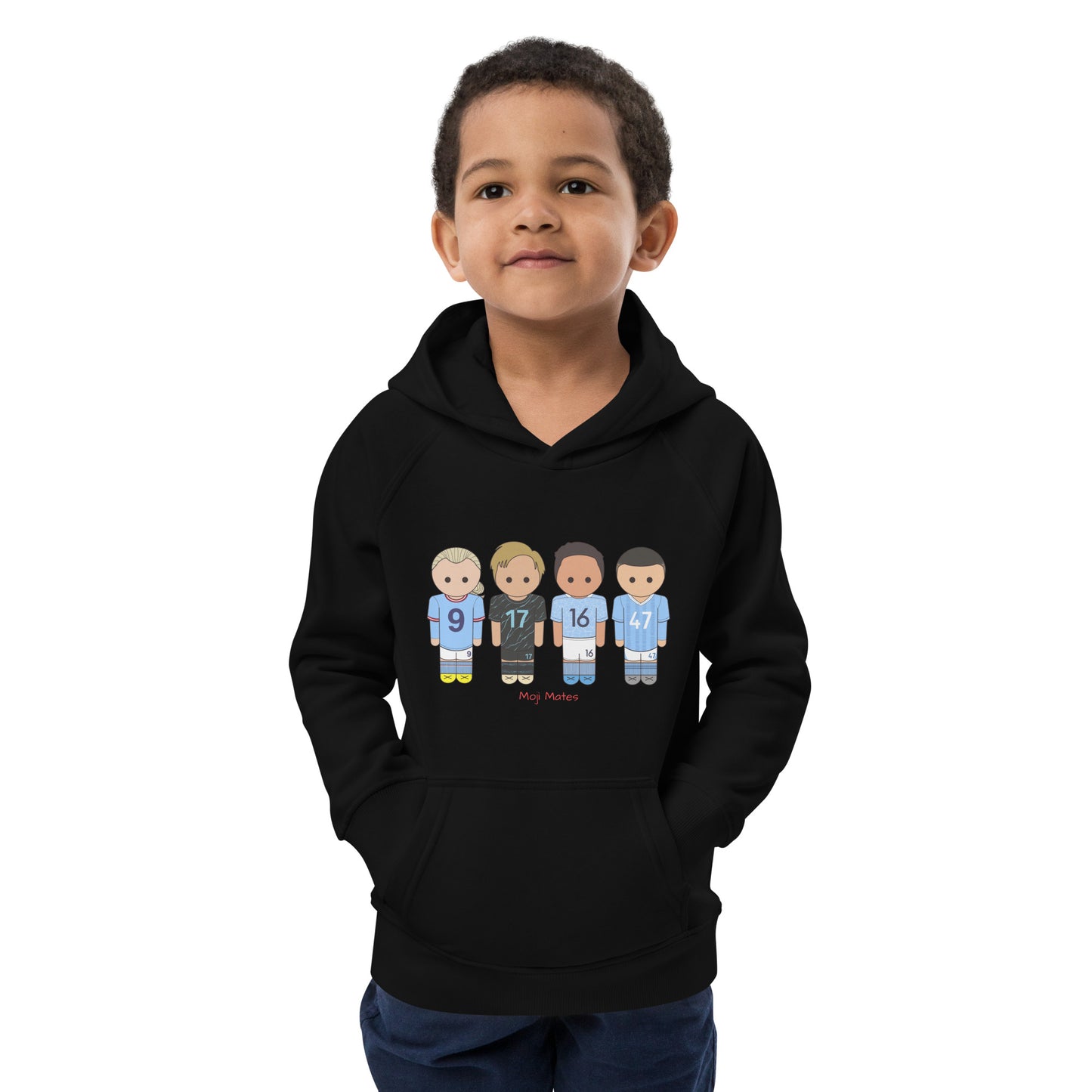 Man City Haaland De Bruyne Rodri Foden Kids eco hoodie