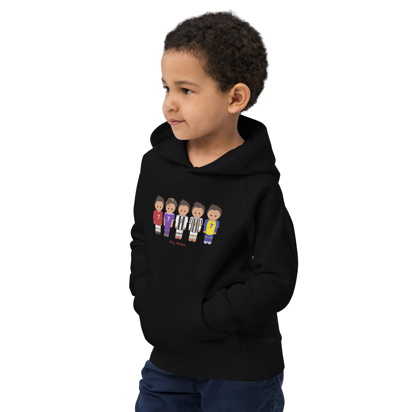 Ronaldo United-Real Madrid-Juventus-Al Nassr Kids eco hoodie