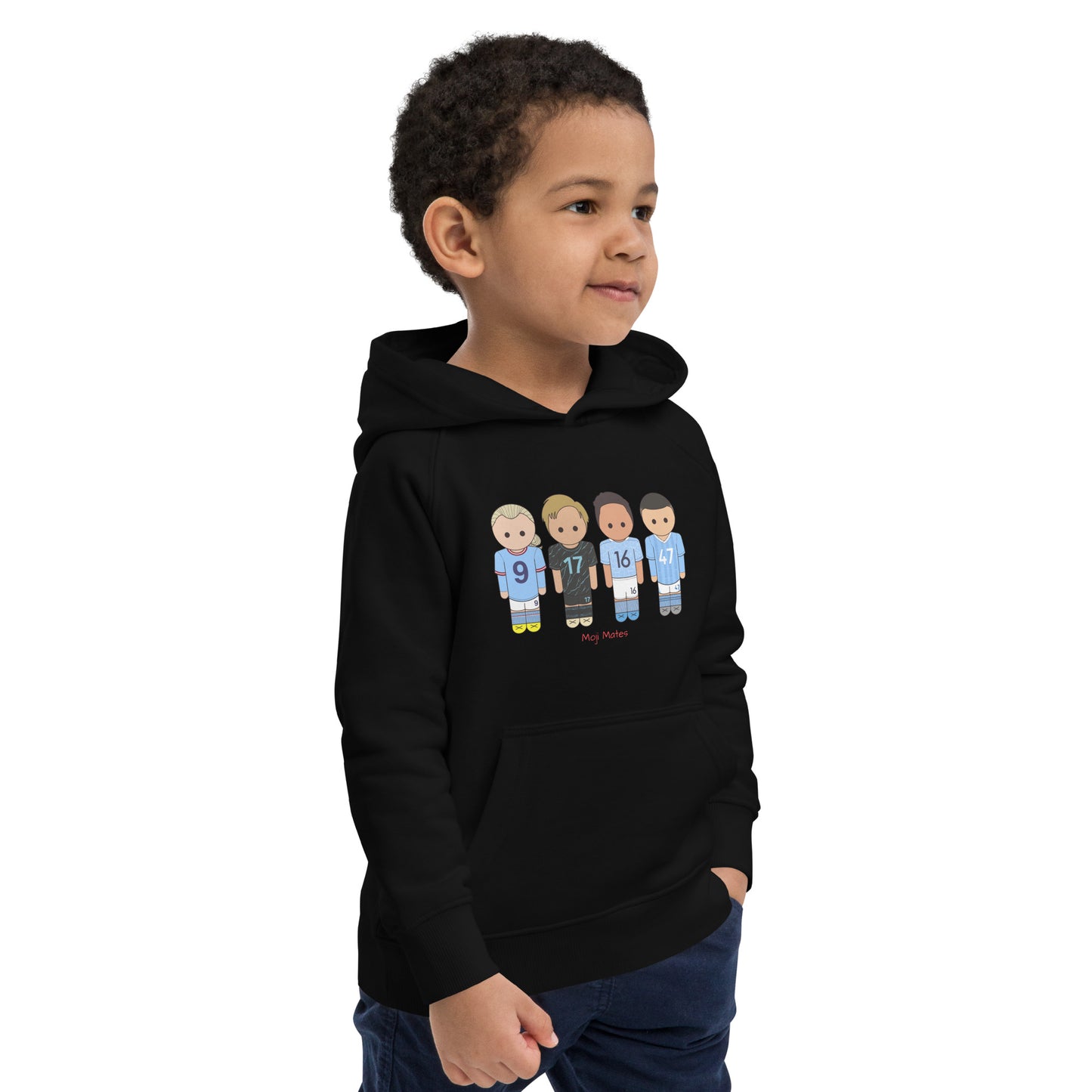 Man City Haaland De Bruyne Rodri Foden Kids eco hoodie