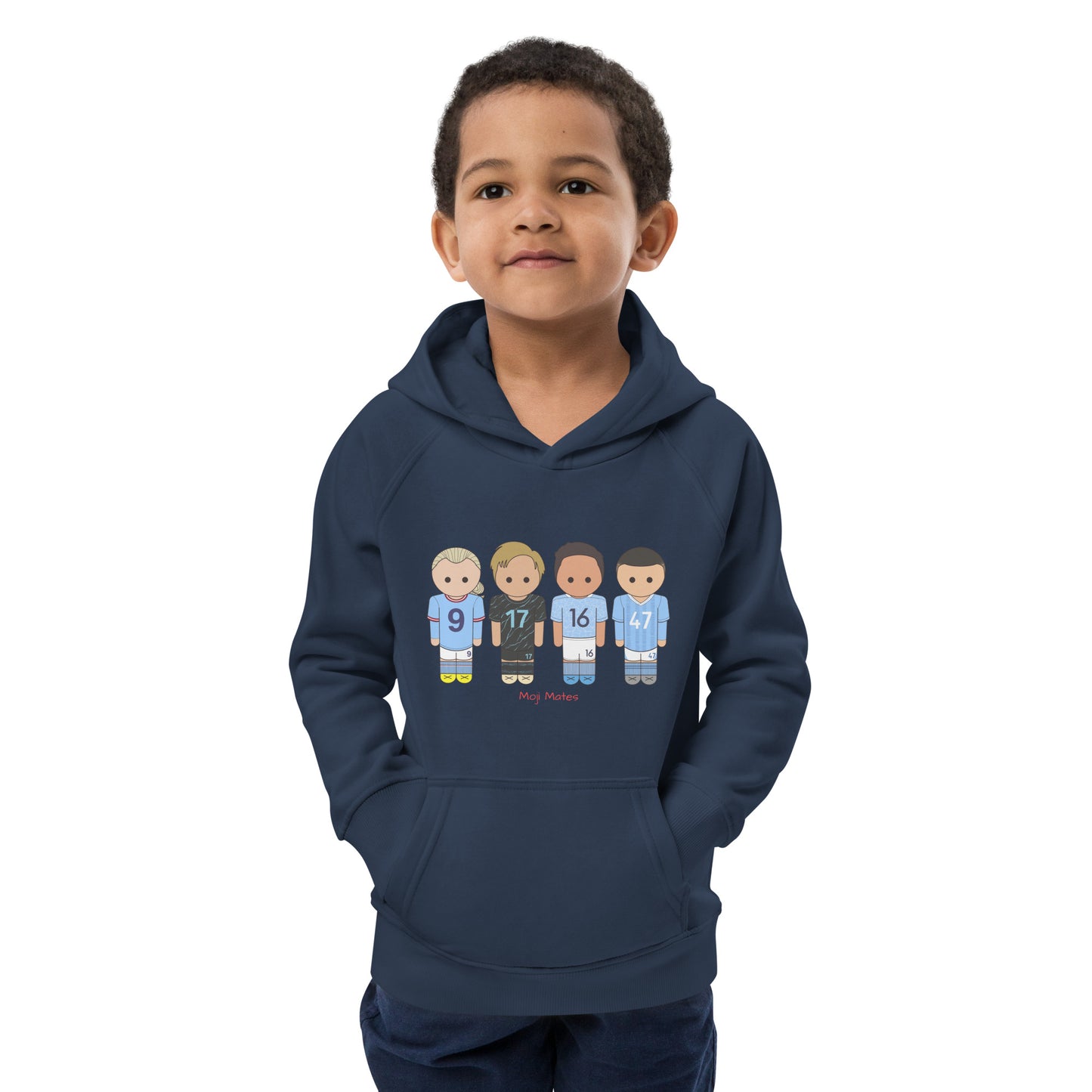 Man City Haaland De Bruyne Rodri Foden Kids eco hoodie