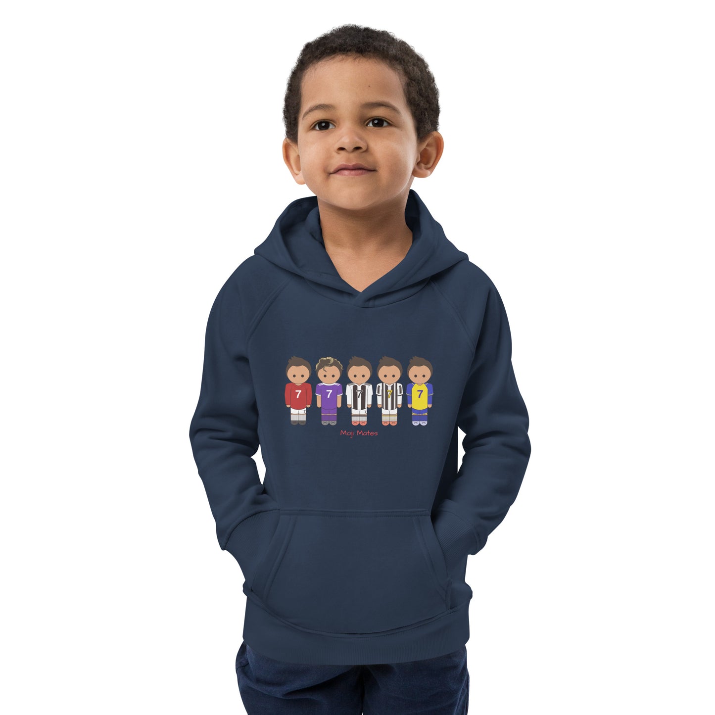 Ronaldo United-Real Madrid-Juventus-Al Nassr Kids eco hoodie