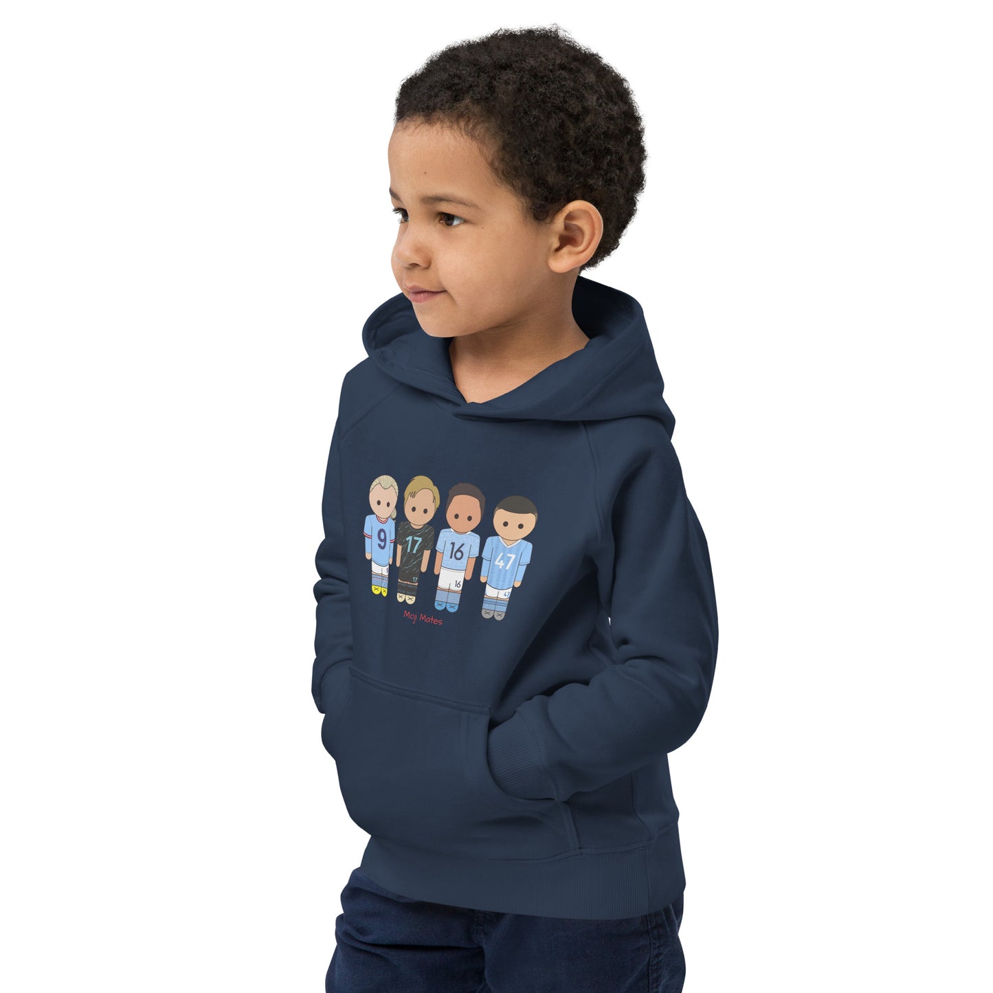 Man City Haaland De Bruyne Rodri Foden Kids eco hoodie