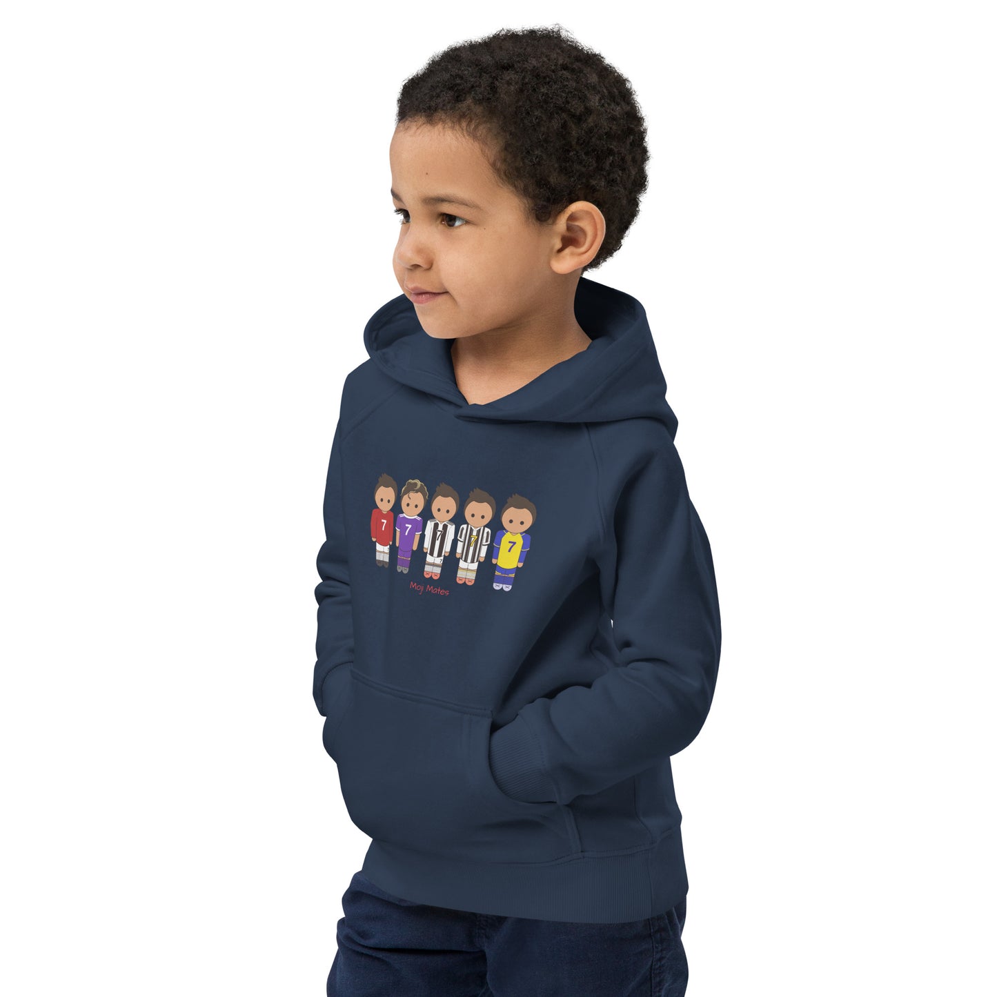 Ronaldo United-Real Madrid-Juventus-Al Nassr Kids eco hoodie