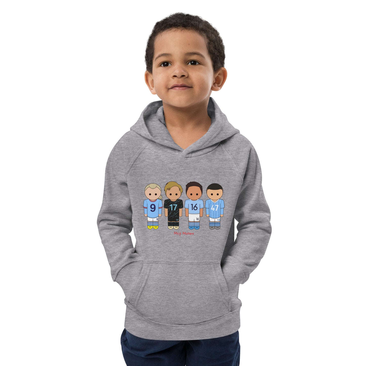 Man City Haaland De Bruyne Rodri Foden Kids eco hoodie