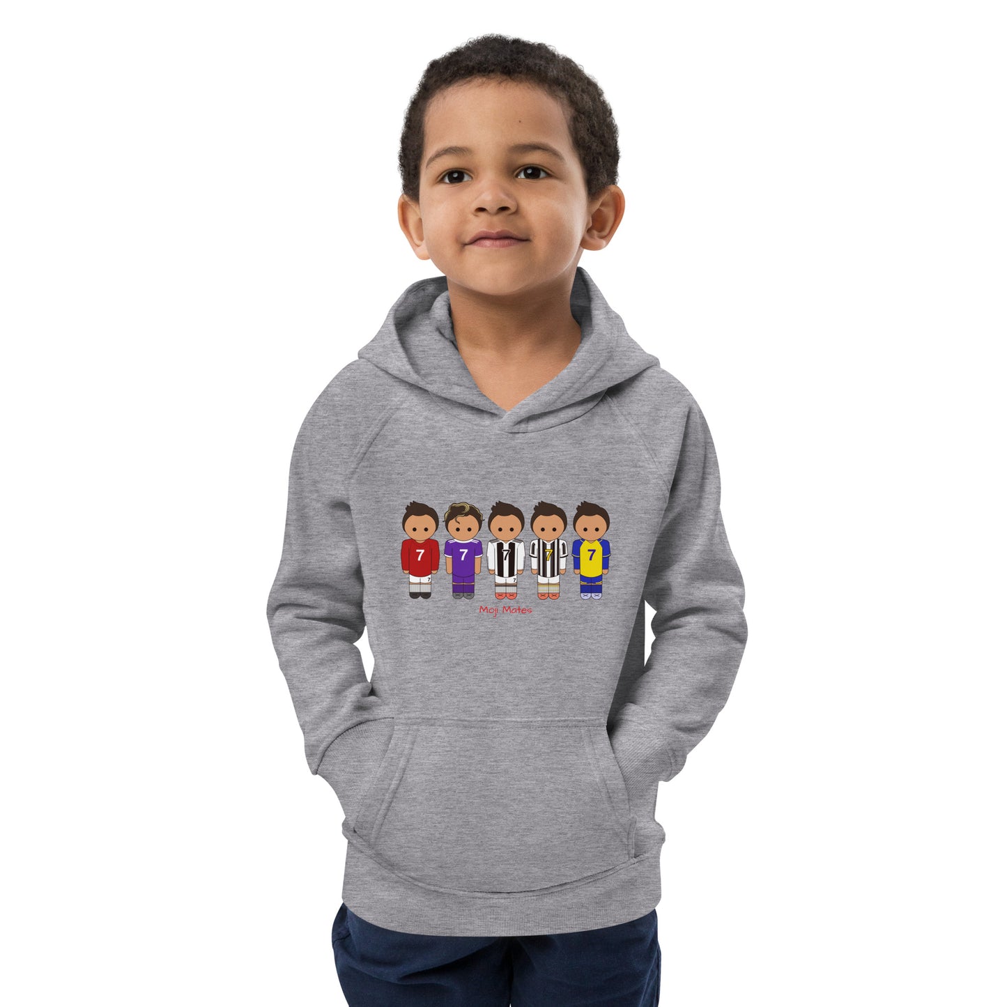 Ronaldo United-Real Madrid-Juventus-Al Nassr Kids eco hoodie