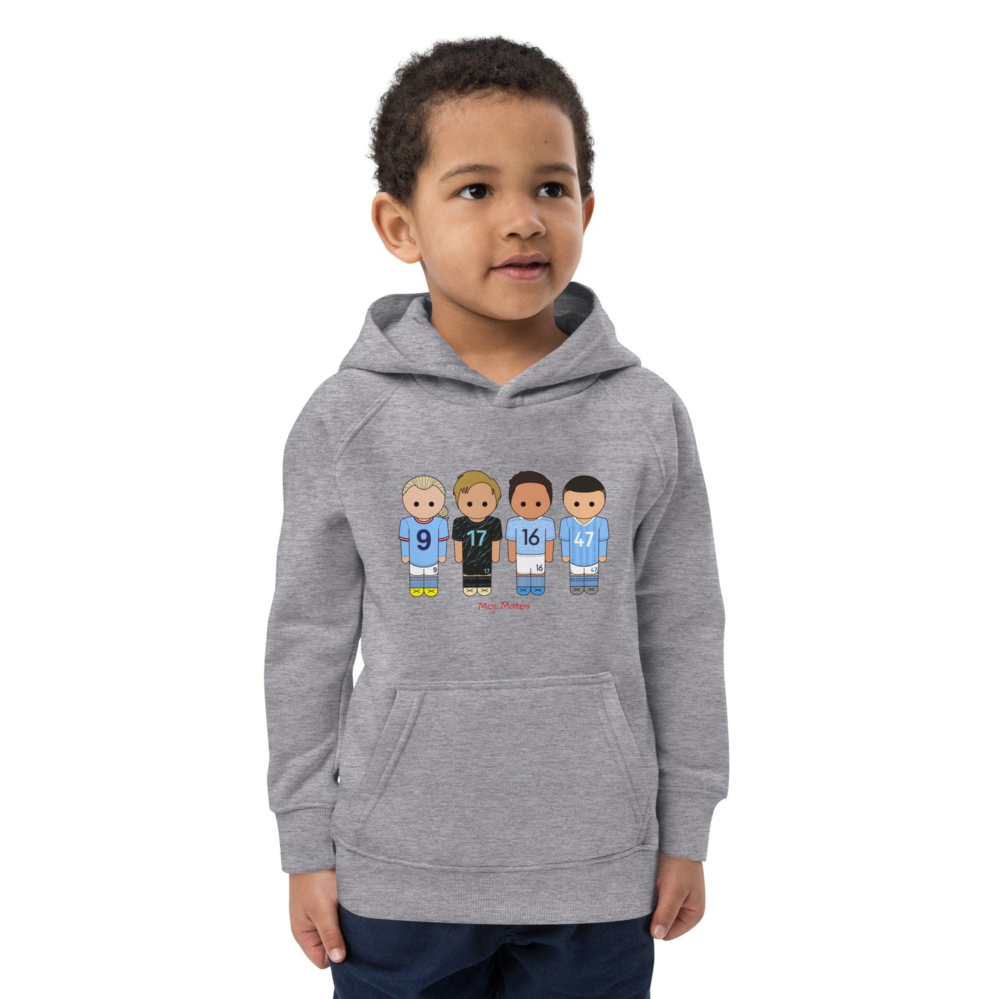 Man City Haaland De Bruyne Rodri Foden Kids eco hoodie
