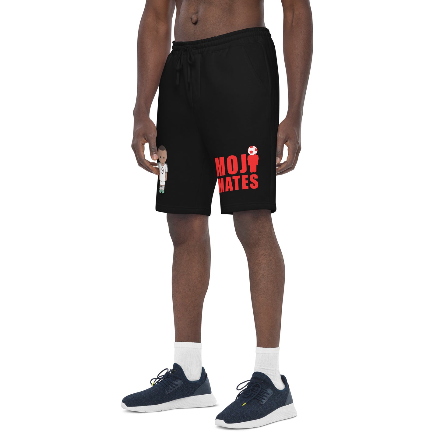 mbappe-white-mens-fleece-shorts
