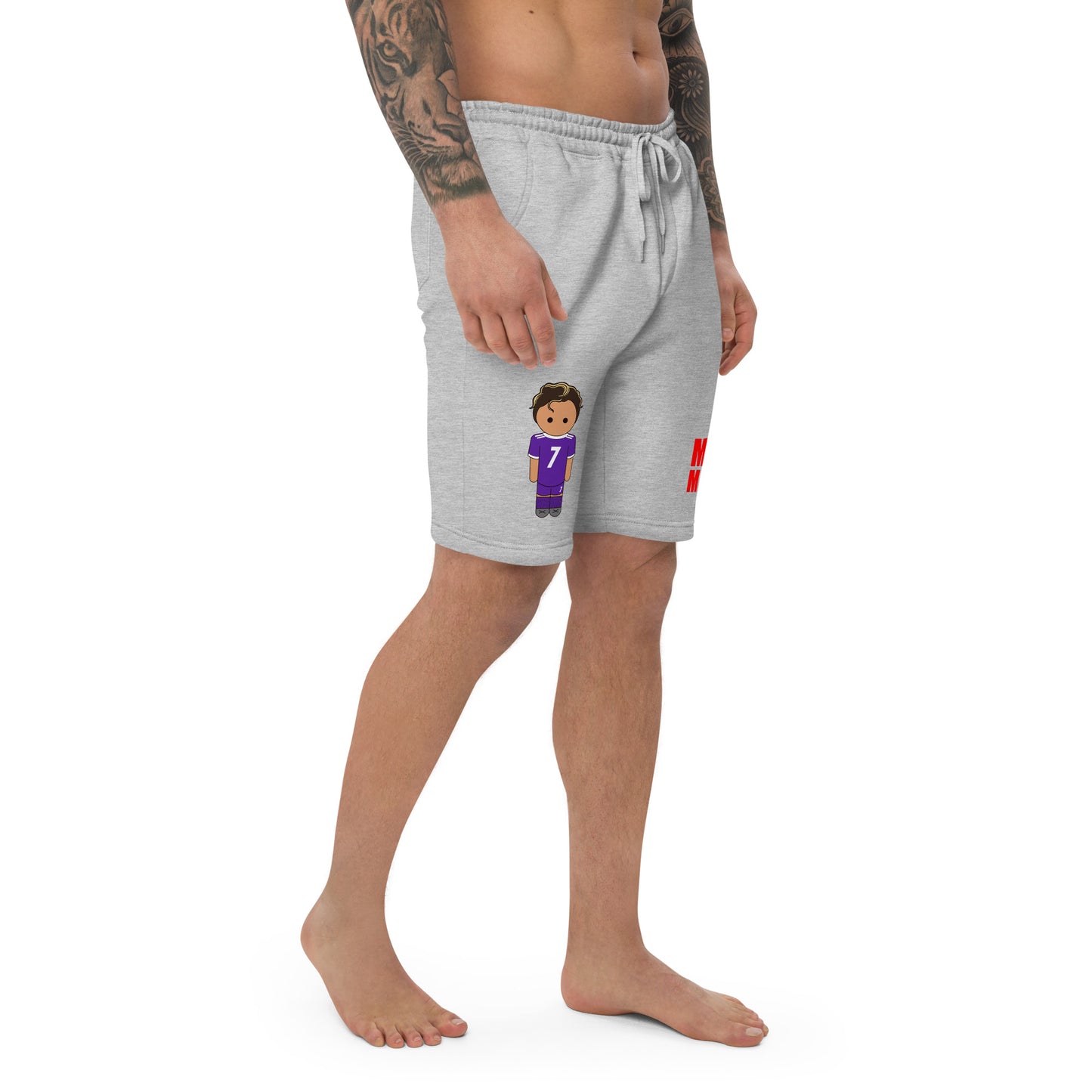 ronaldo-noodle-hair-mens-fleece-shorts