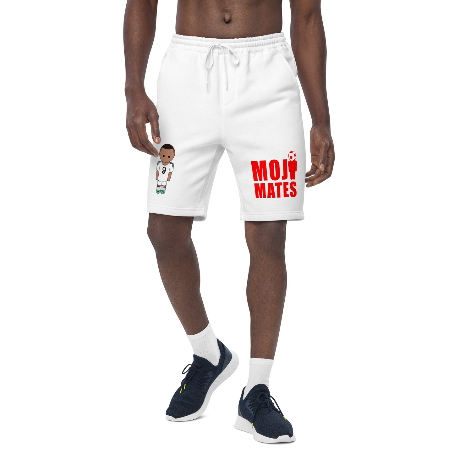 mbappe-white-mens-fleece-shorts