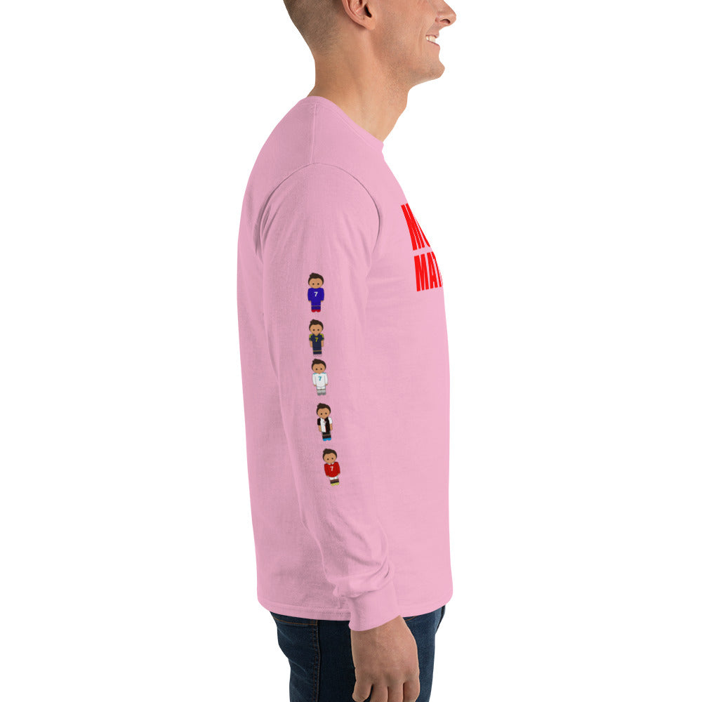 Ronaldo down the sleeves Men’s Long Sleeve Shirt