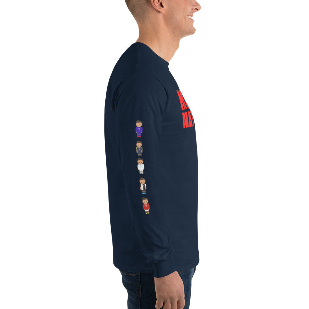 Ronaldo down the sleeves Men’s Long Sleeve Shirt