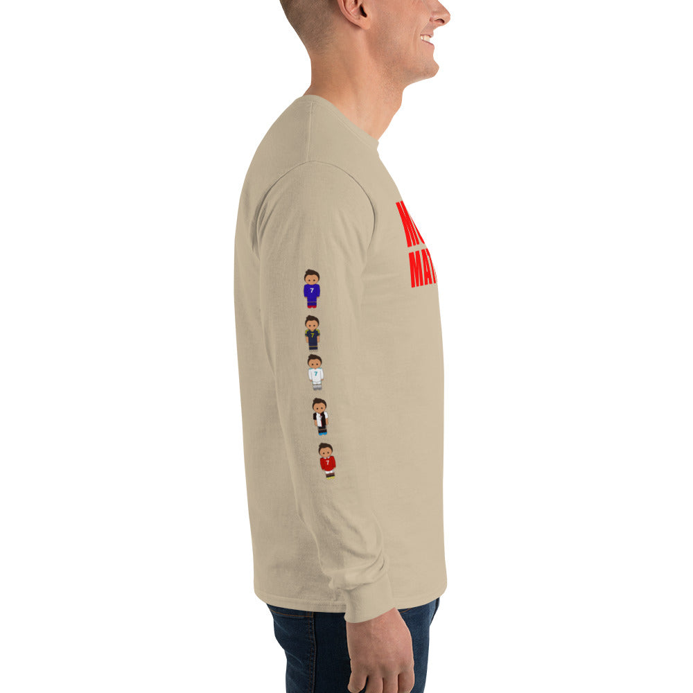 Ronaldo down the sleeves Men’s Long Sleeve Shirt
