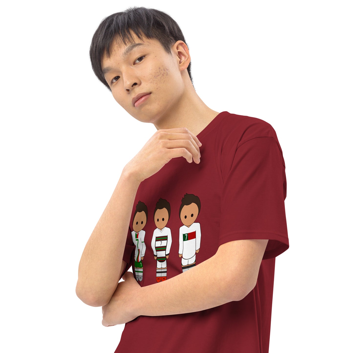 Ronaldo Portugal Away Kit Men’s premium heavyweight tee