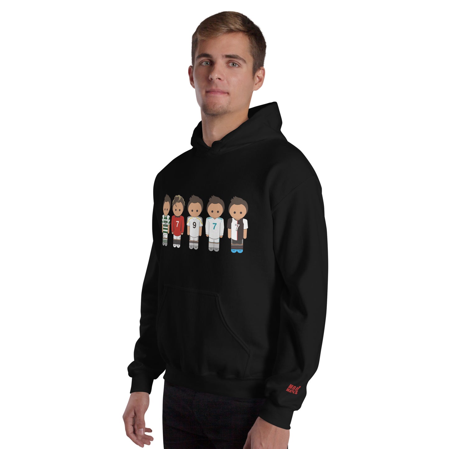 Ronaldo Line Up Manchester United Real Madrid Juventus Unisex Hoodie