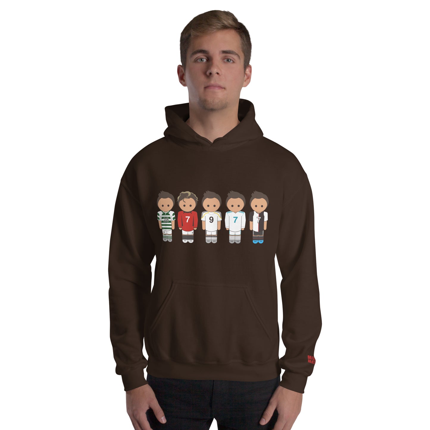 Ronaldo Line Up Manchester United Real Madrid Juventus Unisex Hoodie