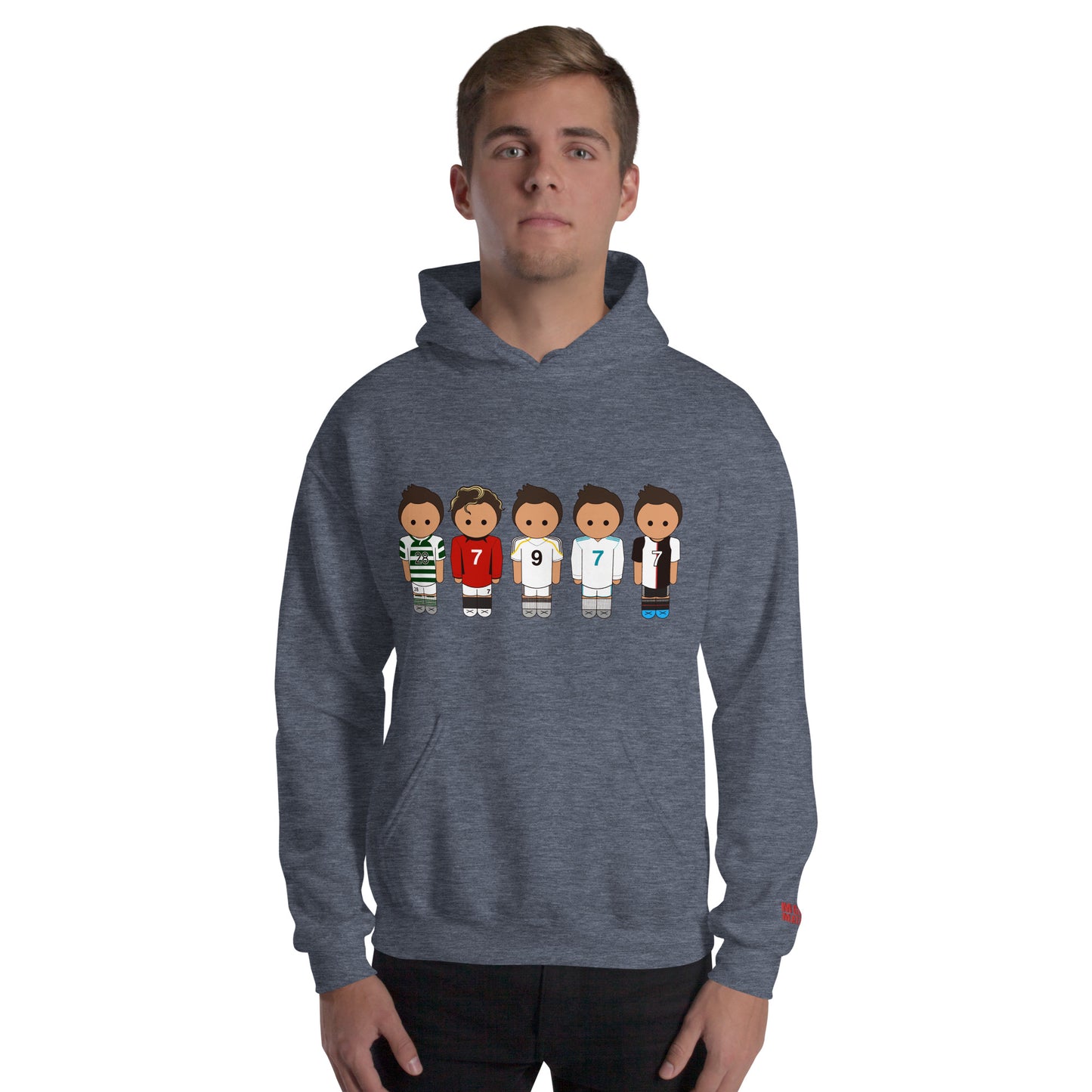Ronaldo Line Up Manchester United Real Madrid Juventus Unisex Hoodie