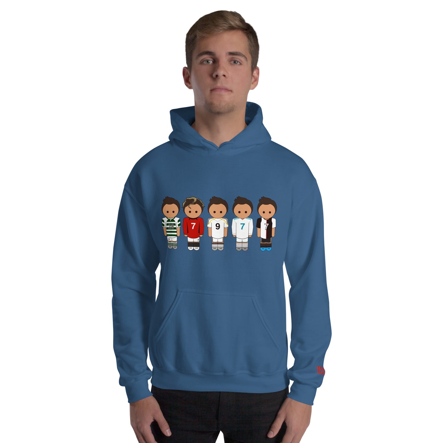 Ronaldo Line Up Manchester United Real Madrid Juventus Unisex Hoodie