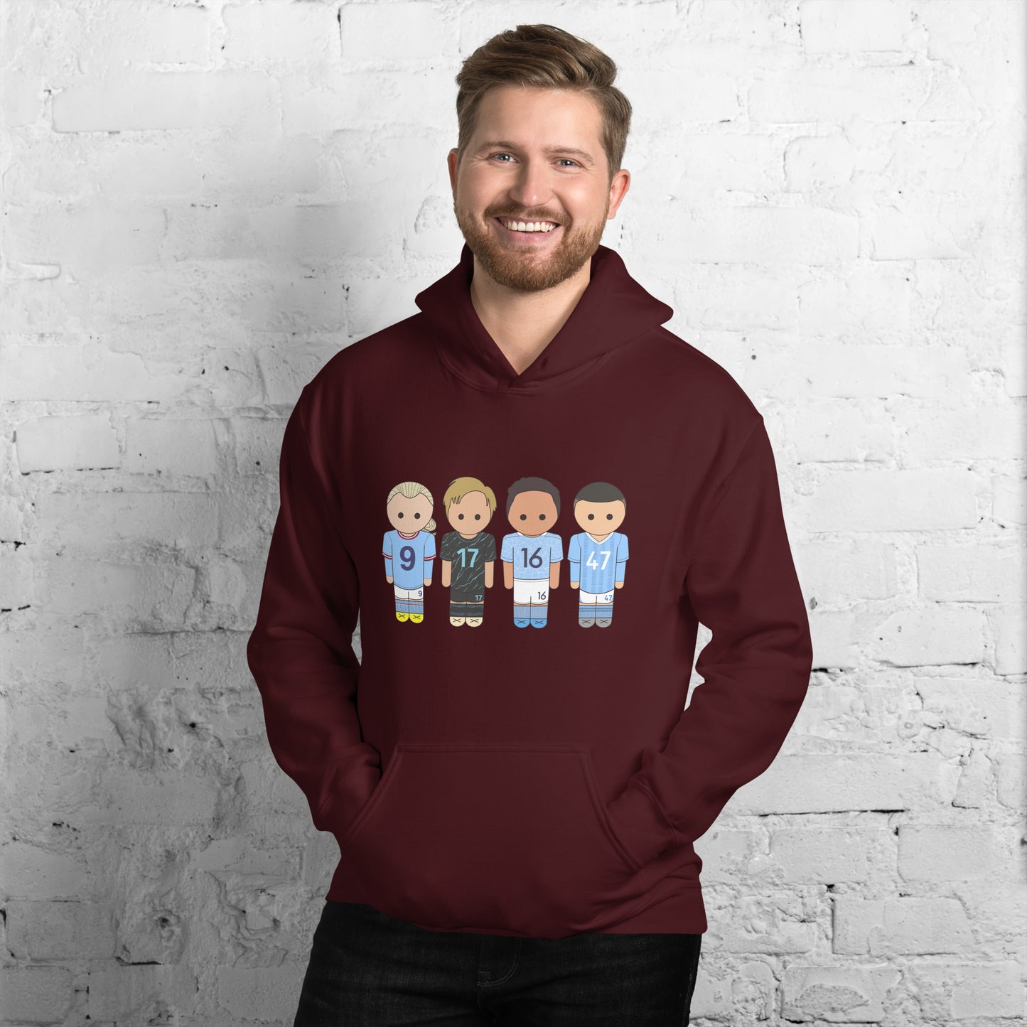 Manchester City Haaland-Foden-De Bruyne-Rodri Unisex Hoodie