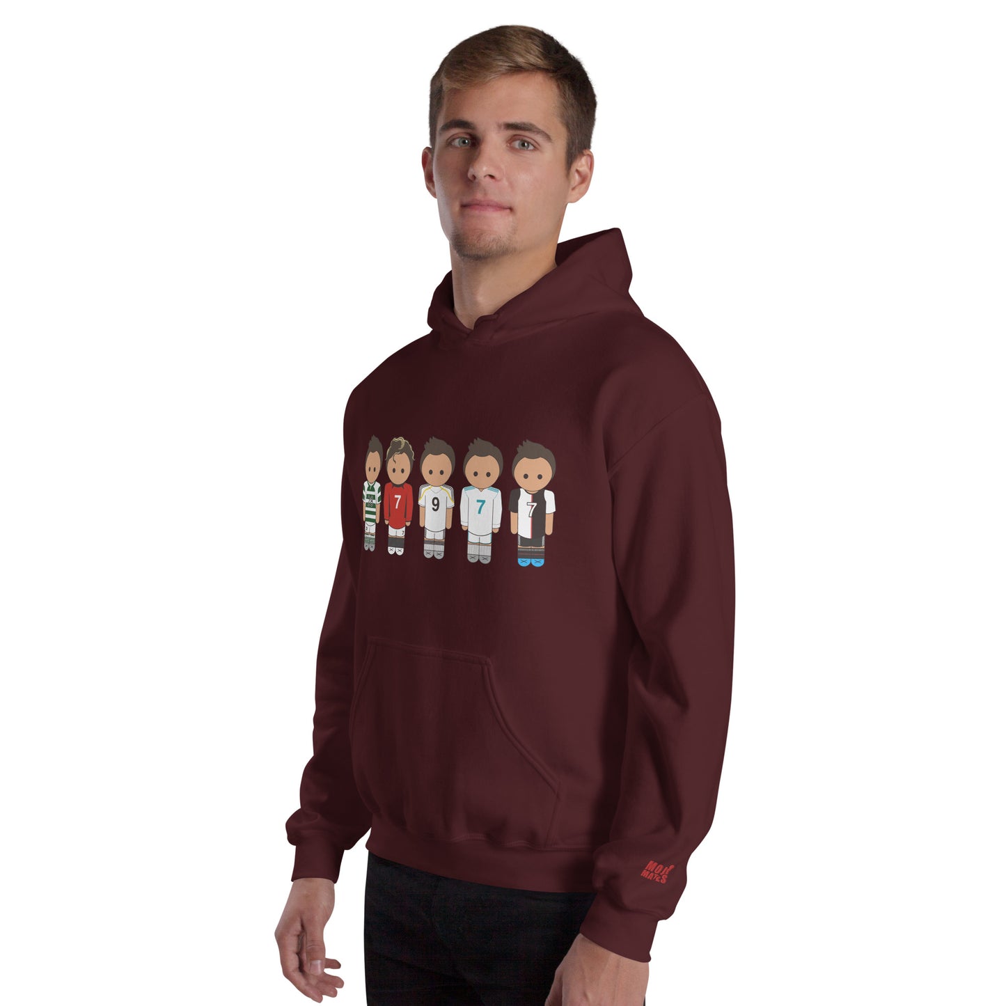 Ronaldo Line Up Manchester United Real Madrid Juventus Unisex Hoodie