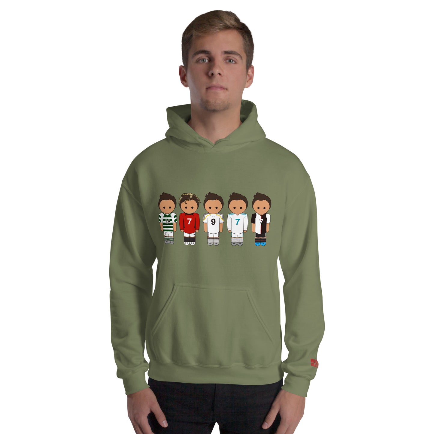 Ronaldo Line Up Manchester United Real Madrid Juventus Unisex Hoodie