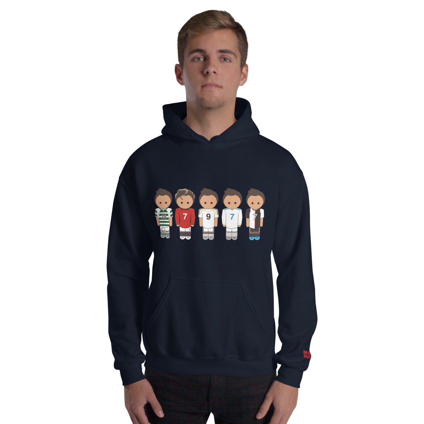 Ronaldo Line Up Manchester United Real Madrid Juventus Unisex Hoodie