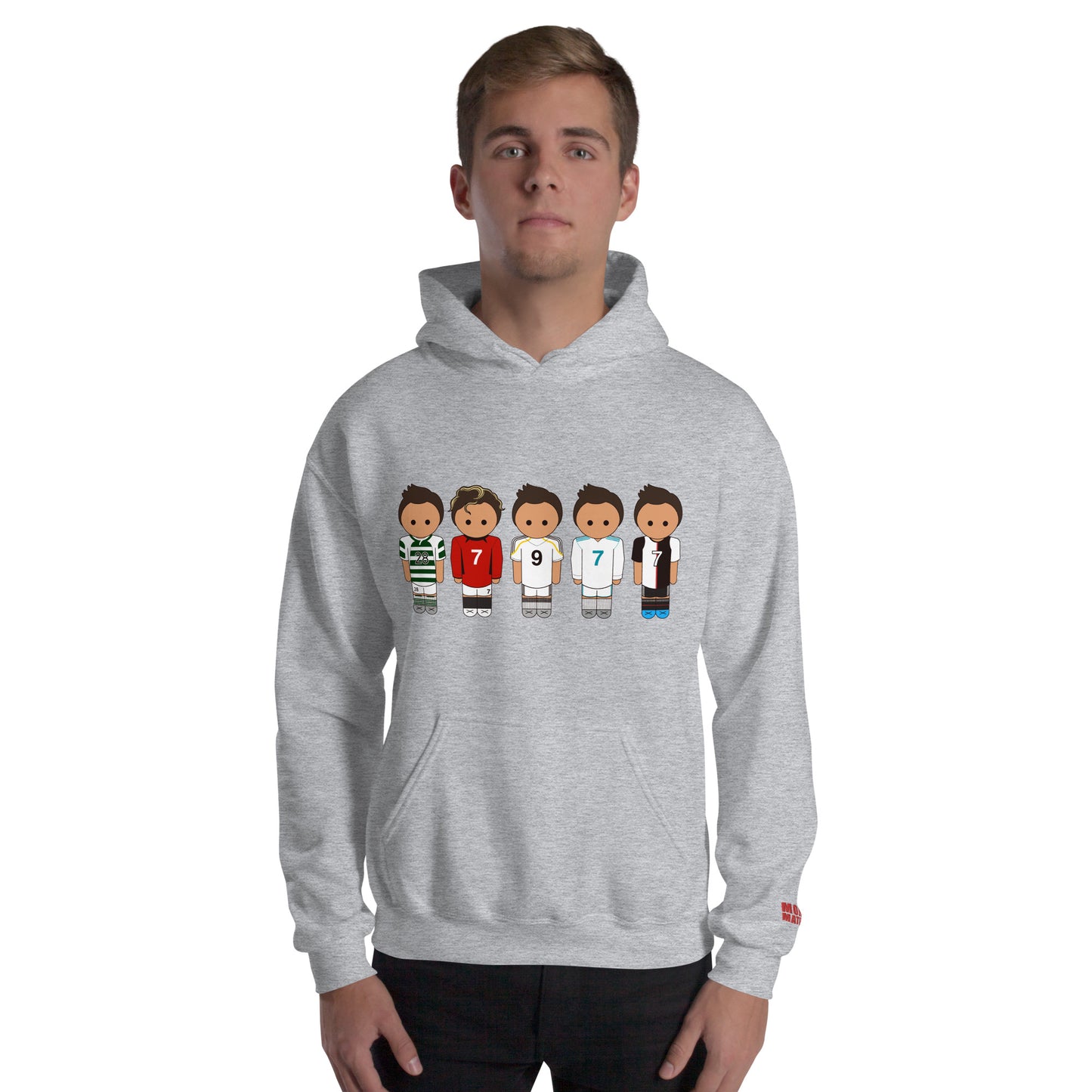 Ronaldo Line Up Manchester United Real Madrid Juventus Unisex Hoodie