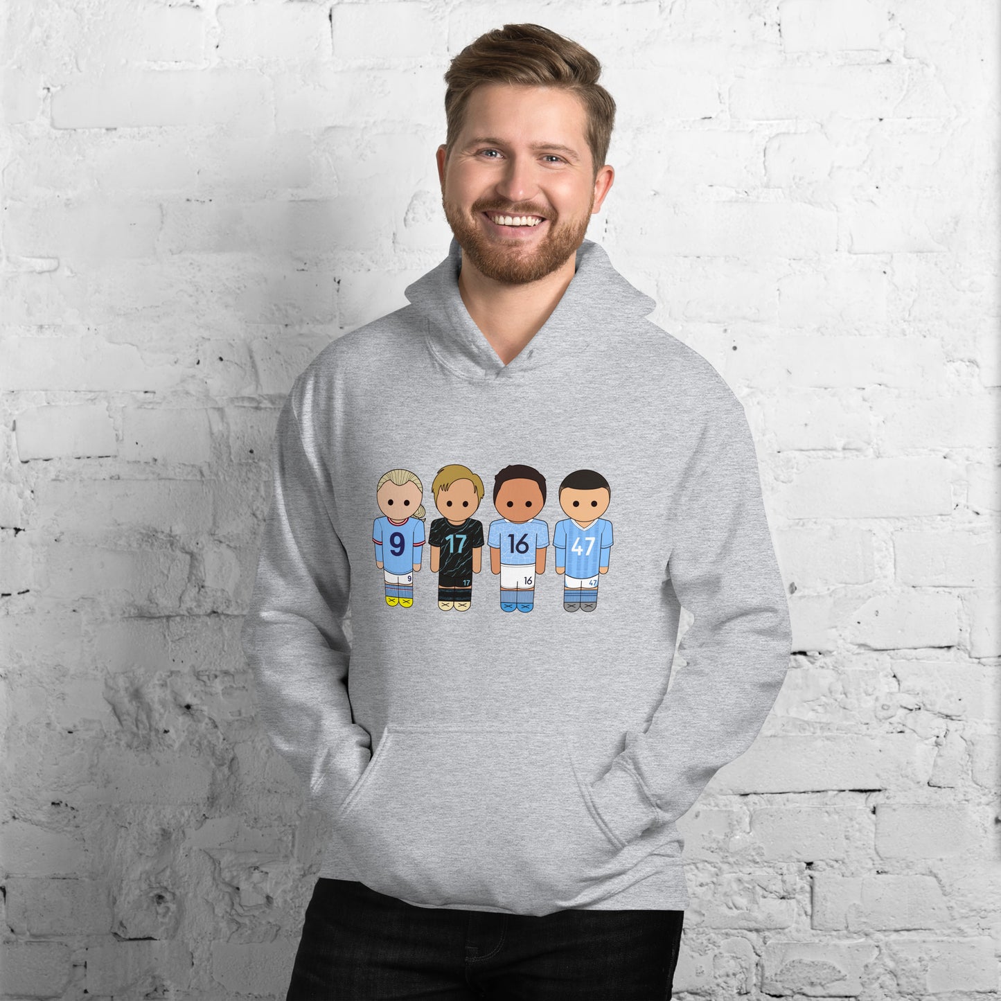 Manchester City Haaland-Foden-De Bruyne-Rodri Unisex Hoodie