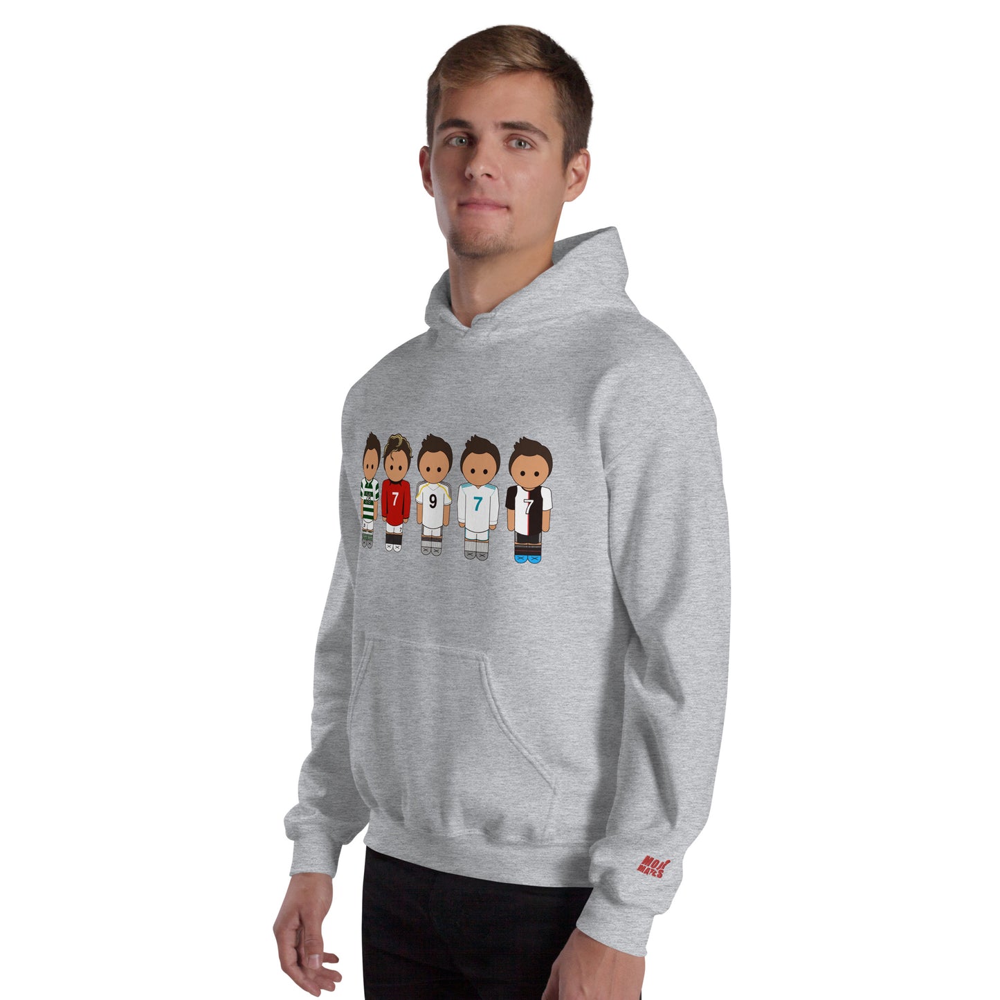 Ronaldo Line Up Manchester United Real Madrid Juventus Unisex Hoodie