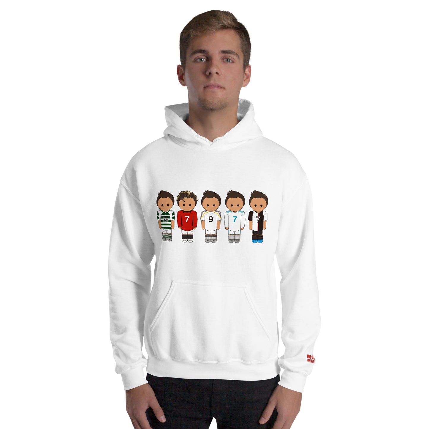 Ronaldo Line Up Manchester United Real Madrid Juventus Unisex Hoodie