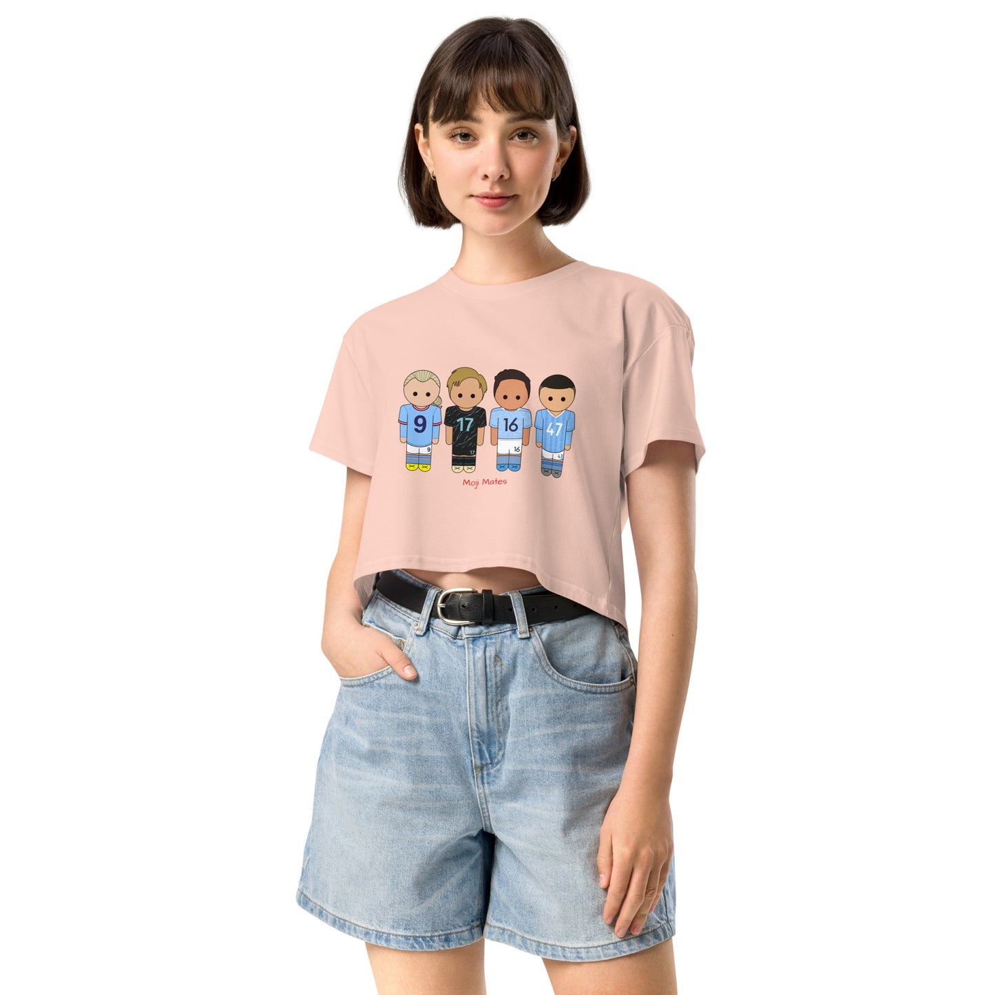 Man City Haaland De Bruyne Rodri Foden Women’s crop top
