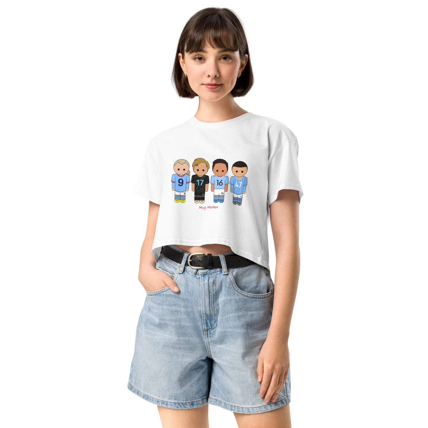 Man City Haaland De Bruyne Rodri Foden Women’s crop top
