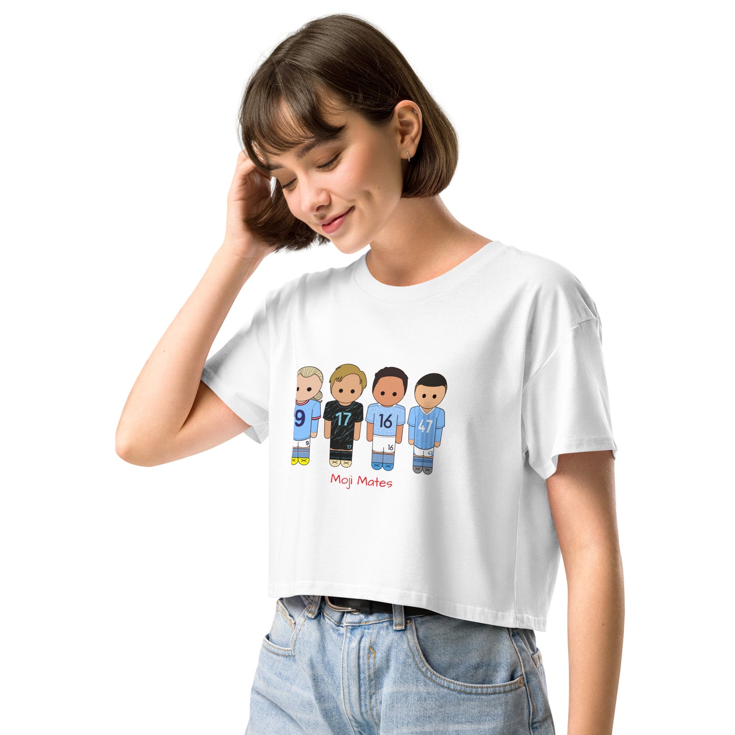 Manchester City Haaland-Foden-De Bruyne-Rodri Women’s crop top