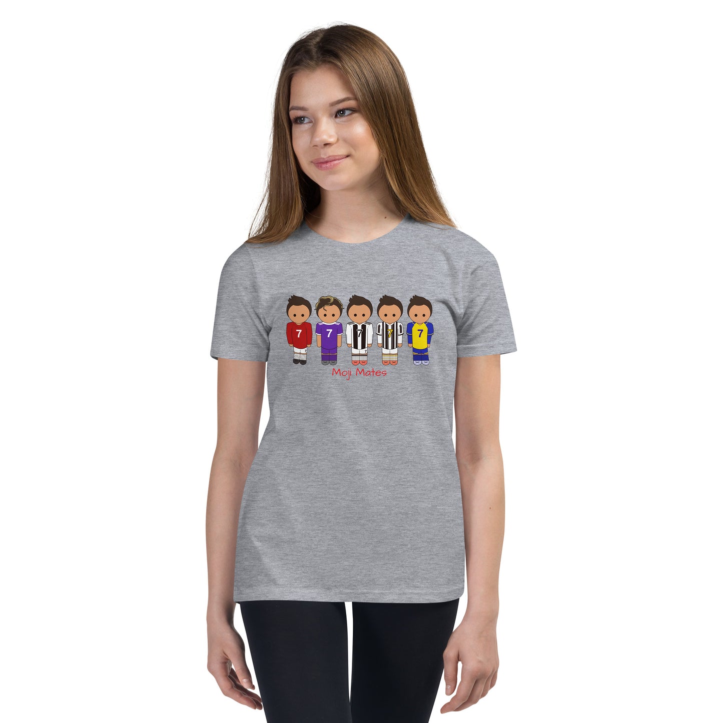 Ronaldo United-Real Madrid-Juventus-Al Nassr Youth Short Sleeve T-Shirt
