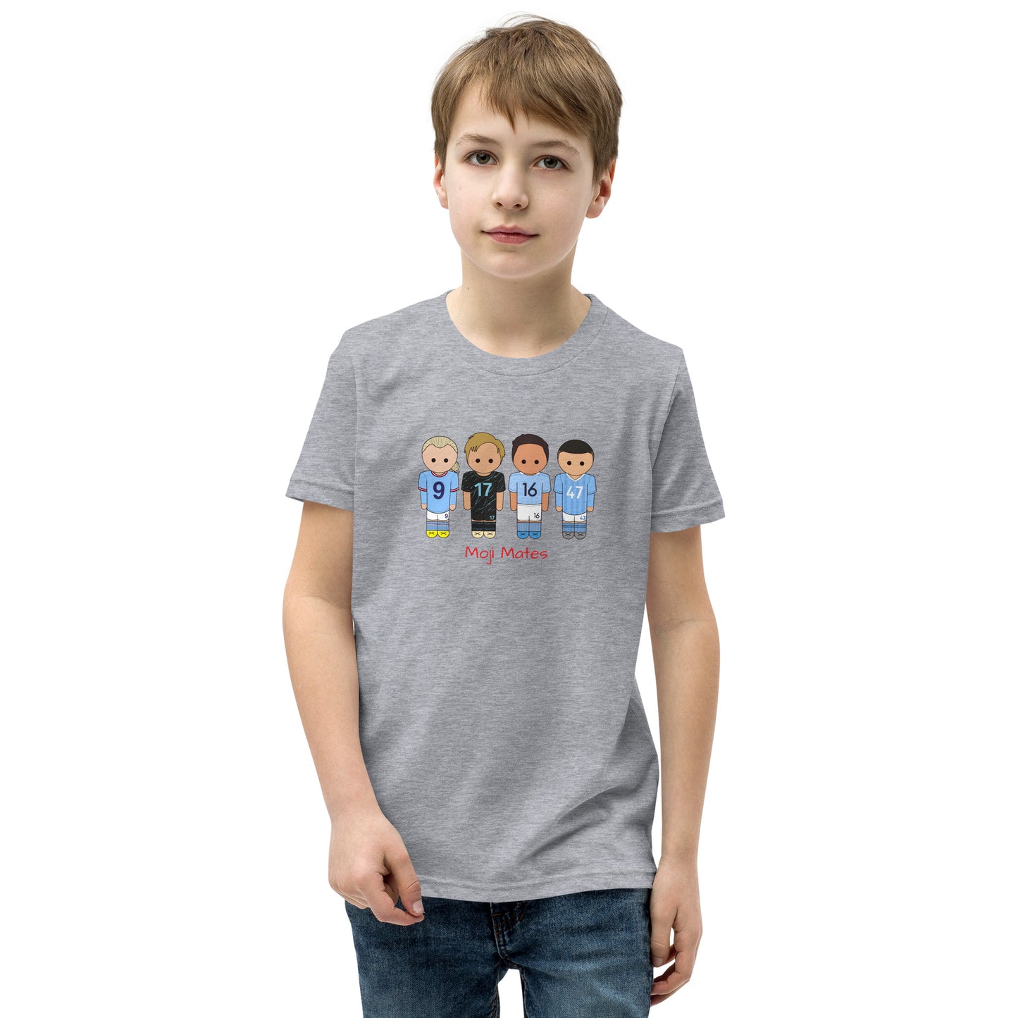 Manchester City Haaland-Foden-De Bruyne-Rodri Youth Short Sleeve T-Shirt