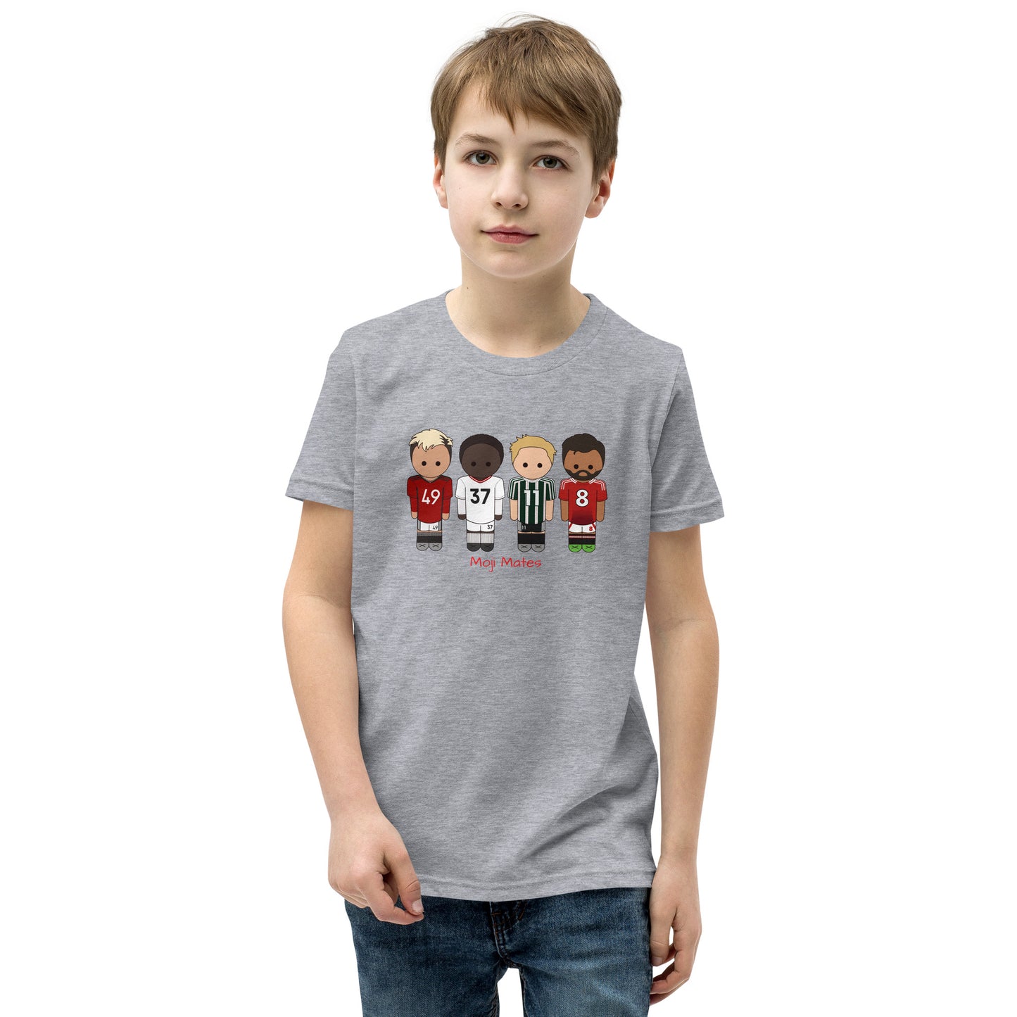 Manchester United Mainoo-Bruno-Hojlund-Garnacho Youth Short Sleeve T-Shirt