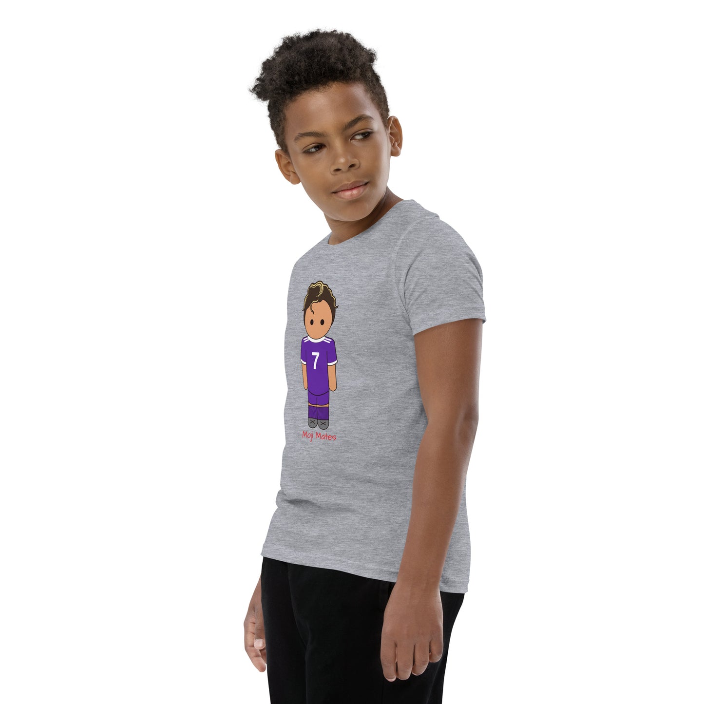 Ronaldo Noodle Hair Real Madrid Youth Short Sleeve T-Shirt