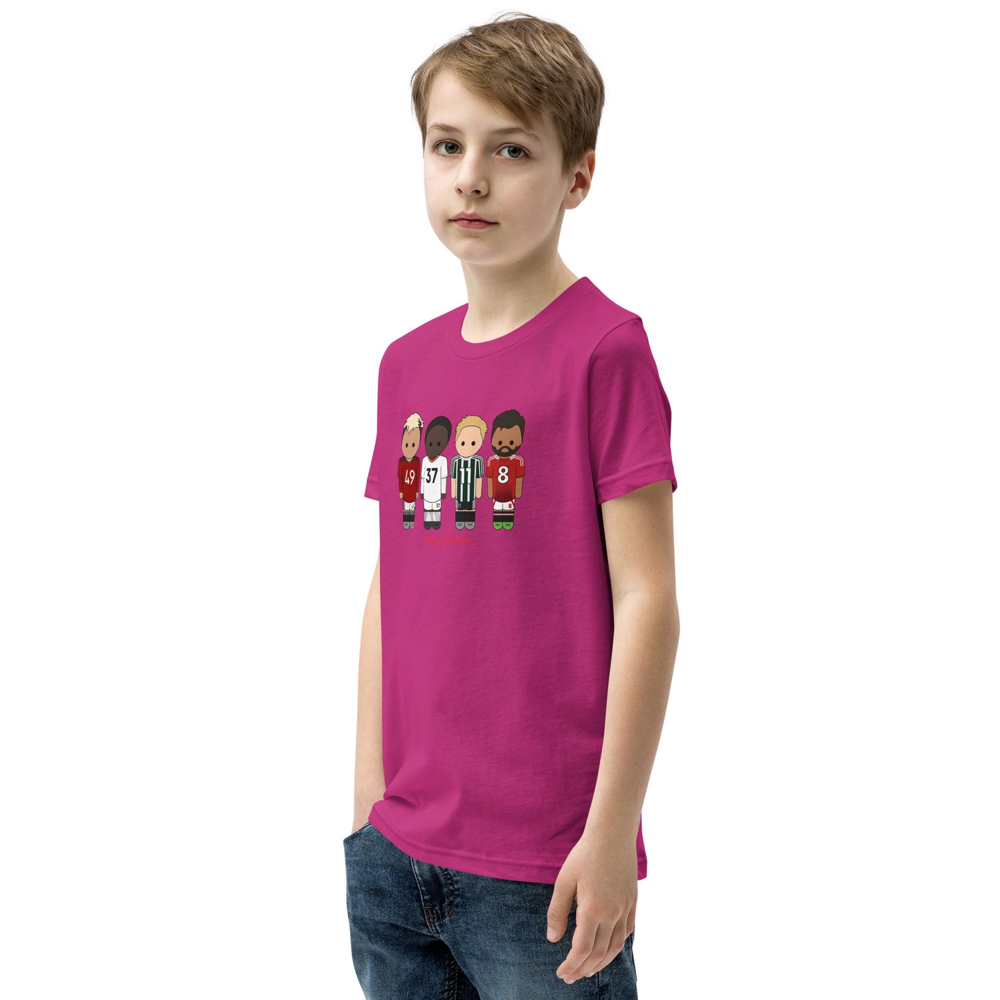 Manchester United Mainoo-Bruno-Hojlund-Garnacho Youth Short Sleeve T-Shirt