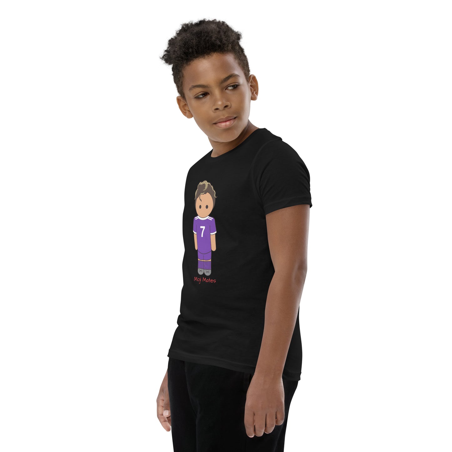 Ronaldo Noodle Hair Real Madrid Youth Short Sleeve T-Shirt